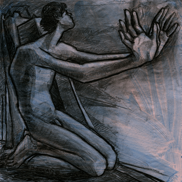 Fusain et acrylique