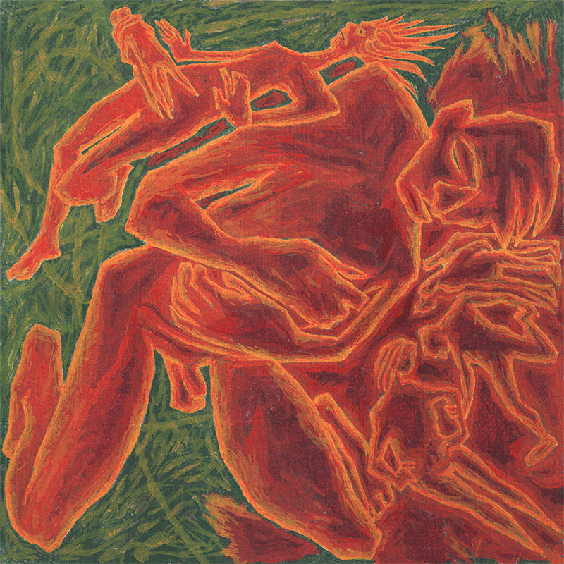 Huiles sur papier marouflé sur toile
